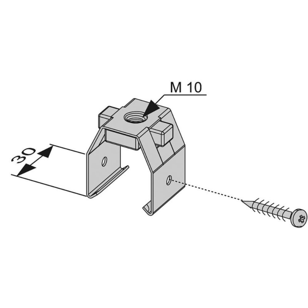 Установочный элемент Tece TECEprofil с резьбой М10 9040001 2 Установочный элемент Tece TECEprofil с резьбой М10 9040001 — изображение 2