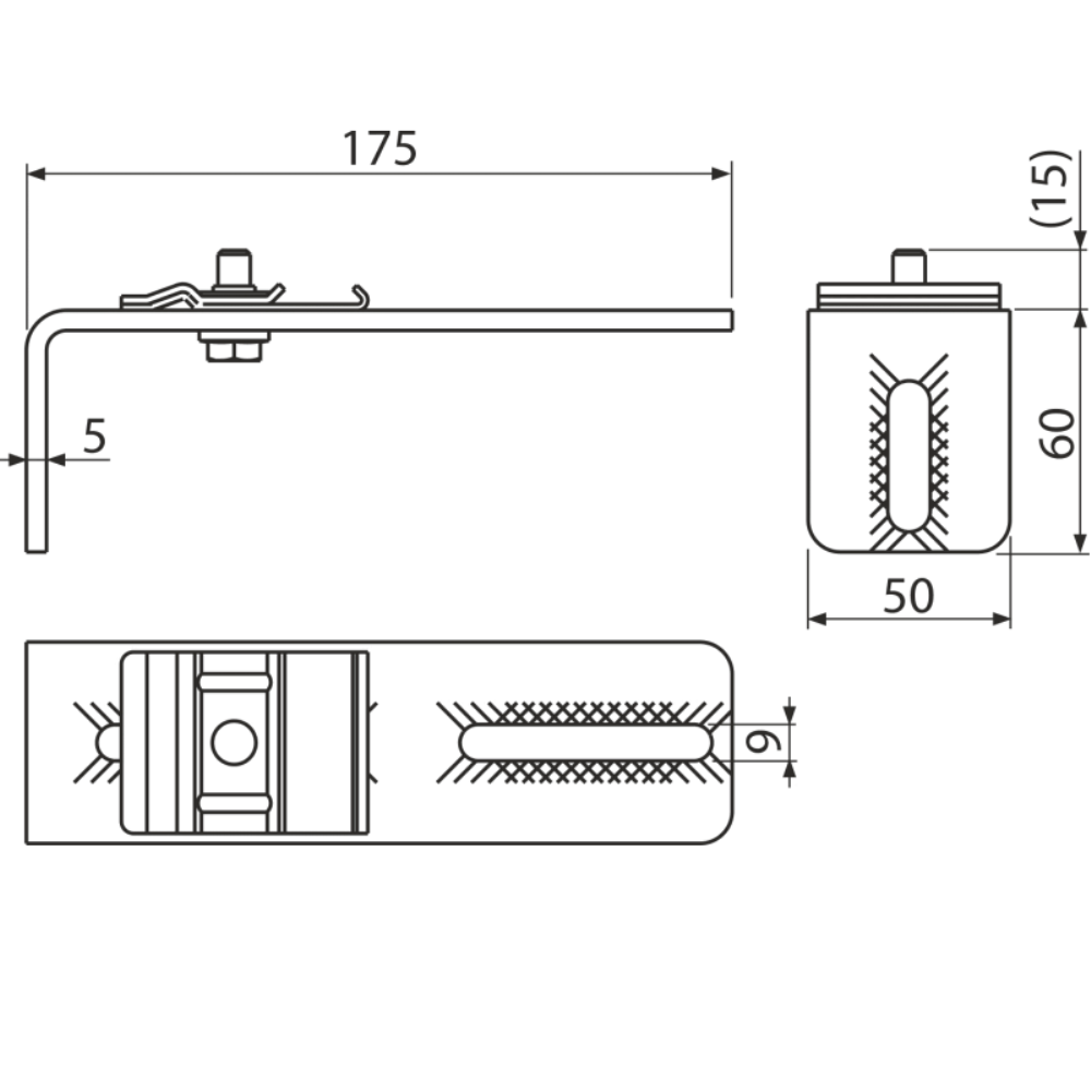 Скоба для профилей Alcadrain AlcaSystem простая AS-P011 2 Скоба для профилей Alcadrain AlcaSystem простая AS-P011 — изображение 2