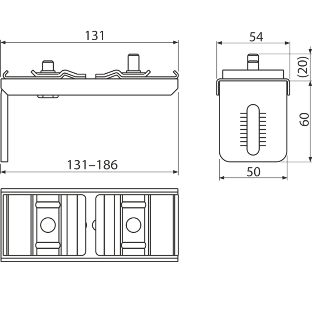 Скоба для профилей Alcadrain AlcaSystem двойная AS-P013 2 Скоба для профилей Alcadrain AlcaSystem двойная AS-P013 — изображение 2