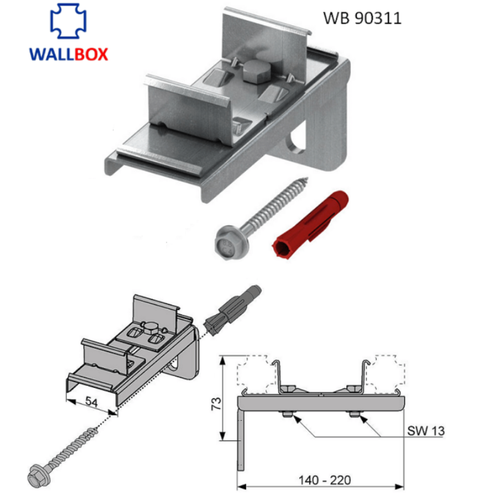 Крепление двойное Wallbox WB 90311 3 Крепление двойное Wallbox WB 90311 — изображение 3